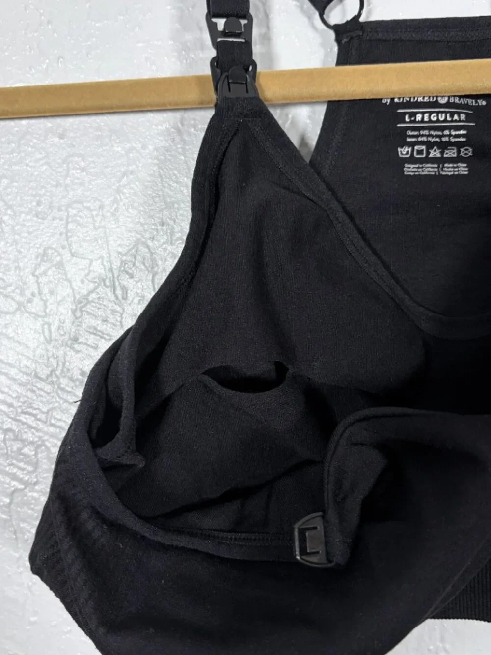 Kindred by Kindred Bravely Women L Reg Black Pumping Nursing Sports Bra Padded